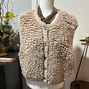 Garnet Hill looped cashmere Vest/Gilet